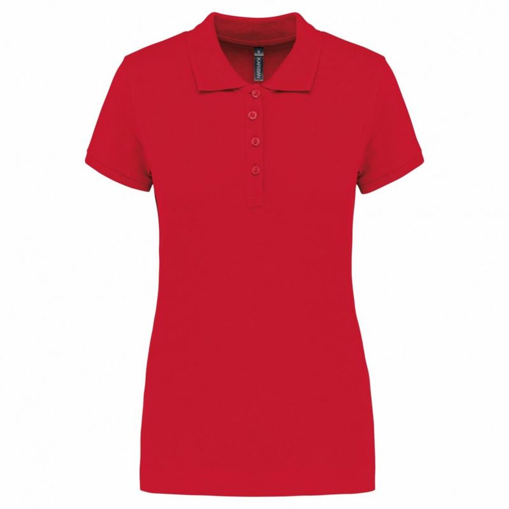 Kariban Womens/Ladies Pique Polo Shirt / Red